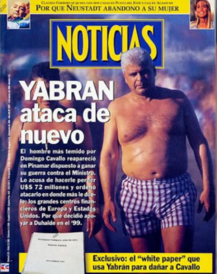 La tapa de la Revista Noticias donde por primera vez se ve el rostro del empresario Alfredo Yabrán
