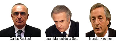 Cuando los gobernadores de Buenos Aires Carlos Ruckauf de Córdoba José Manuel de la Sota, y de Santa Cruz Néstor Kirchner se enteraron que Adolfo Rodriguez Saa