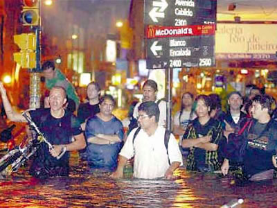 Belgrano bajo agua