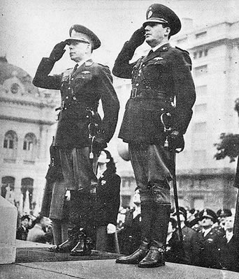 Edelmiro Julián Farrell y Juan Domingo Perón