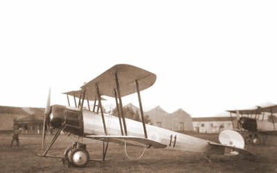 Ensayo del primer prototipo del AVRO 504 Gosport FMA a cargo del Sargento Yubel