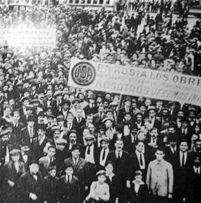 Marcha de la Unión Sindical Argentina en 1923